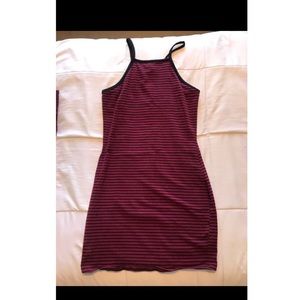 Maroon and Black Dress